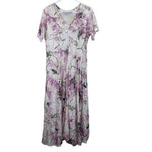 Vintage 90’s Starina Floral Lace Maxi Dress Size Small